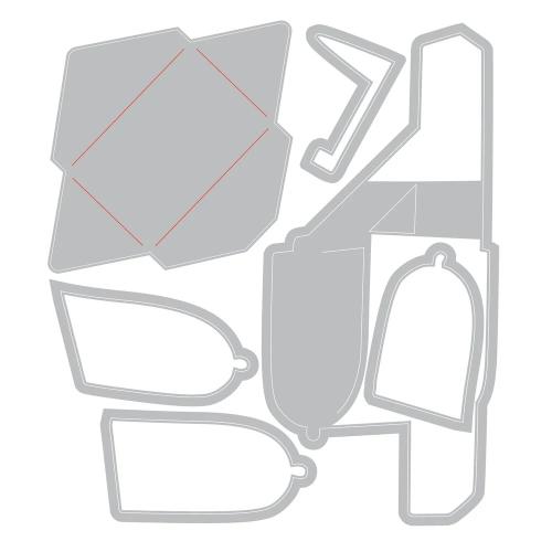 Sizzix Clear Stamps Set w/Framelit Dies Letter Drop by 49 & Market (667177)