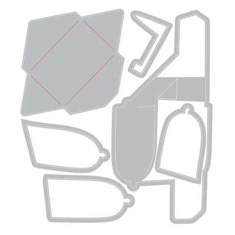 Sizzix Clear Stamps Set w/Framelit Dies Letter Drop by 49 & Market (667177)