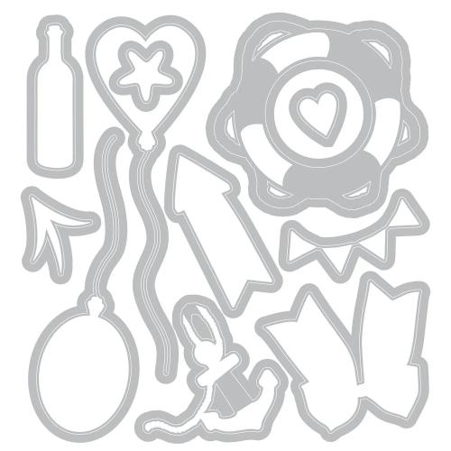 Sizzix Clear Stamps Set w/Framelit Dies Sweet Drop by 49 & Market (667179)