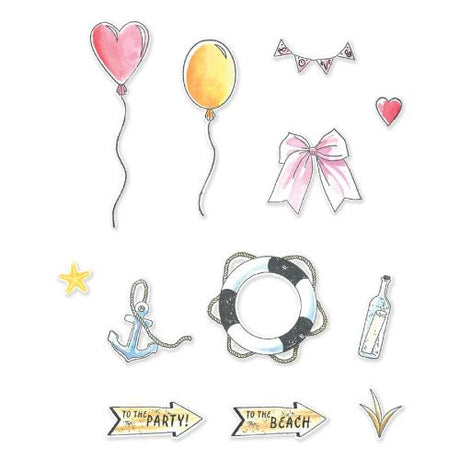 Sizzix Clear Stamps Set w/Framelit Dies Sweet Drop by 49 & Market (667179)