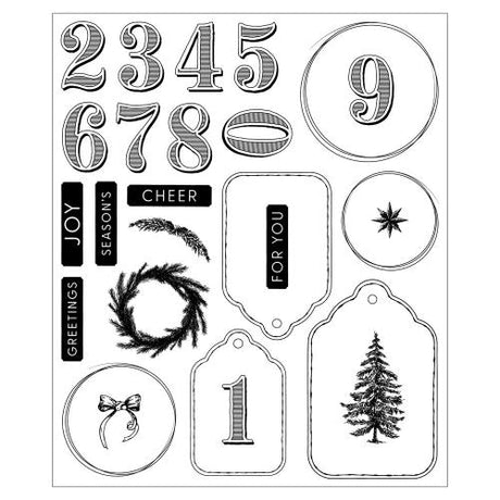 Sizzix Clear Stamps Set w/Framelit Dies Holiday Tags by 49 & Market (667180)