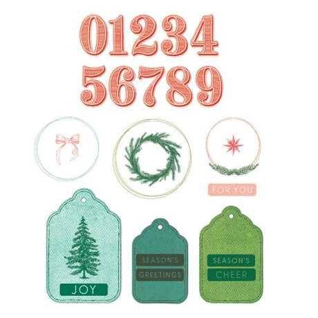 Sizzix Clear Stamps Set w/Framelit Dies Holiday Tags by 49 & Market (667180)