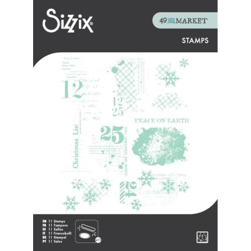 Sizzix Clear Stamps Set Holiday Textures by 49 & Market (667181)