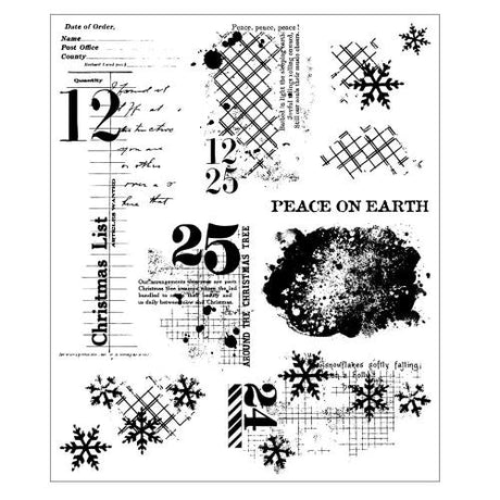 Sizzix Clear Stamps Set Holiday Textures by 49 & Market (667181)