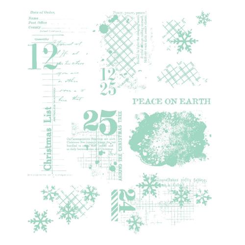 Sizzix Clear Stamps Set Holiday Textures by 49 & Market (667181)