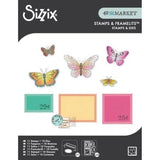 Sizzix Clear Stamps Set w/Framelit Dies Postage Wings by 49 & Market (667182)