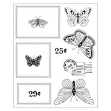 Sizzix Clear Stamps Set w/Framelit Dies Postage Wings by 49 & Market (667182)