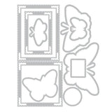 Sizzix Clear Stamps Set w/Framelit Dies Postage Wings by 49 & Market (667182)