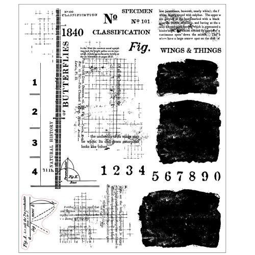 Sizzix Clear Stamps Set Wings & Things by 49 & Market (667183)