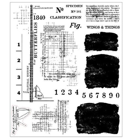 Sizzix Clear Stamps Set Wings & Things by 49 & Market (667183)