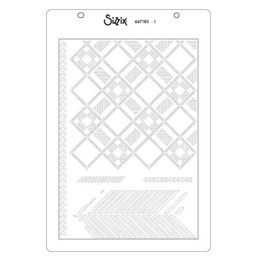 Sizzix Clear Stamps Set w/ Stencils Set Outdoor Essentials by 49 & Market (667185)