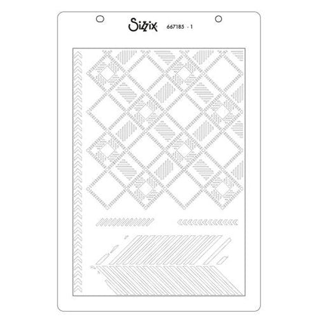 Sizzix Clear Stamps Set w/ Stencils Set Outdoor Essentials by 49 & Market (667185)