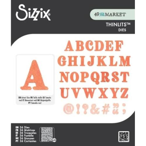Sizzix Thinlits Die Set Lino Type Revival by 49 & Market (667221)