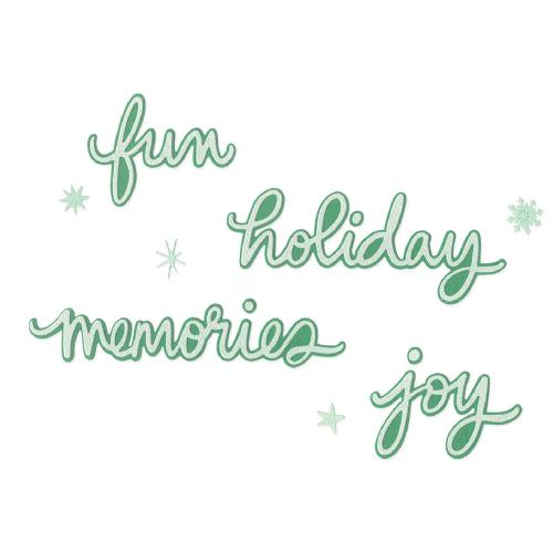 Sizzix Thinlits Die Vicki Holiday Script by Vicki Boutin (667189)