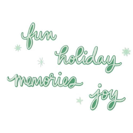 Sizzix Thinlits Die Vicki Holiday Script by Vicki Boutin (667189)