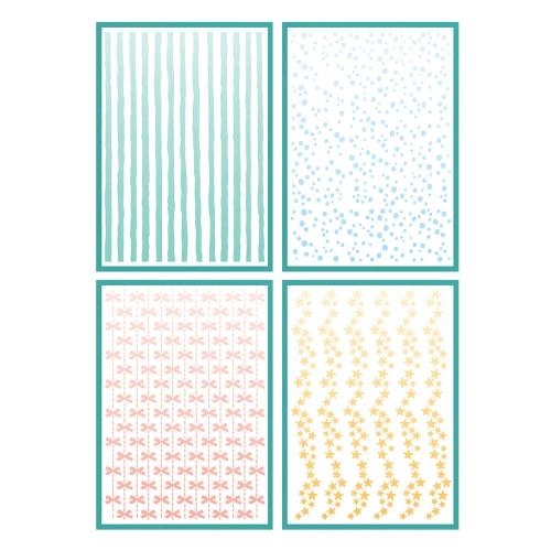 Sizzix Stencil A6 Holiday Layering Stripes by Vicki Boutin (667190)
