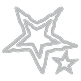 Sizzix Stencil A4 w/ Framelits Die Script Layering Stars by Vicki Boutin (667191)