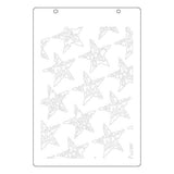 Sizzix Stencil A4 w/ Framelits Die Script Layering Stars by Vicki Boutin (667191)