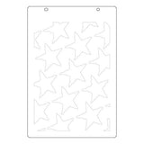 Sizzix Stencil A4 w/ Framelits Die Script Layering Stars by Vicki Boutin (667191)