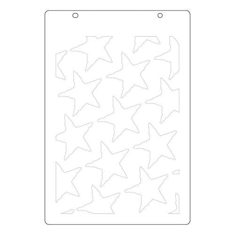 Sizzix Stencil A4 w/ Framelits Die Script Layering Stars by Vicki Boutin (667191)