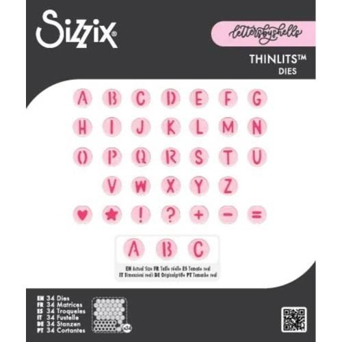 Sizzix Thinlits Die Alphabet Beads by Letters by Shells (667199)