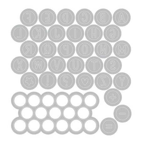 Sizzix Thinlits Die Alphabet Beads by Letters by Shells (667199)