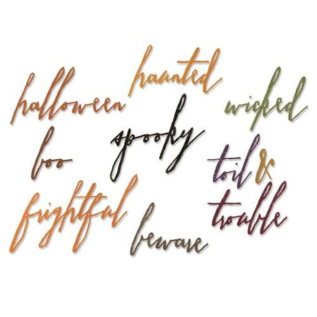 Sizzix Thinlits Die Classic Halloween Handwriting (10pcs) by Tim Holtz (660958)
