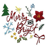 Sizzix 2D Texture Fades w/ Thinlits Die Vault Side-Order Merry + Bright by Tim Holtz (667248)
