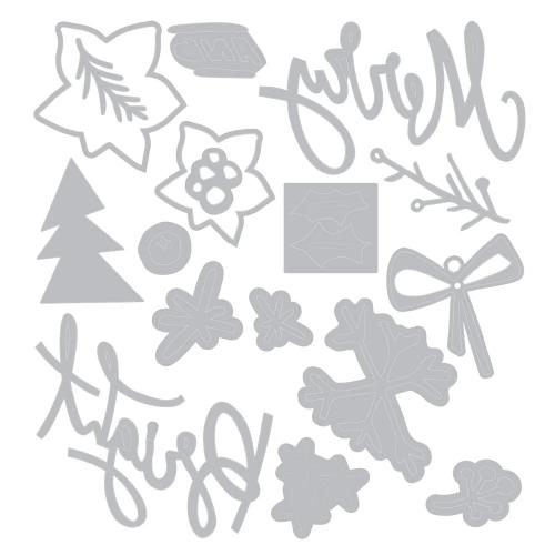 Sizzix 2D Texture Fades w/ Thinlits Die Vault Side-Order Merry + Bright by Tim Holtz (667248)