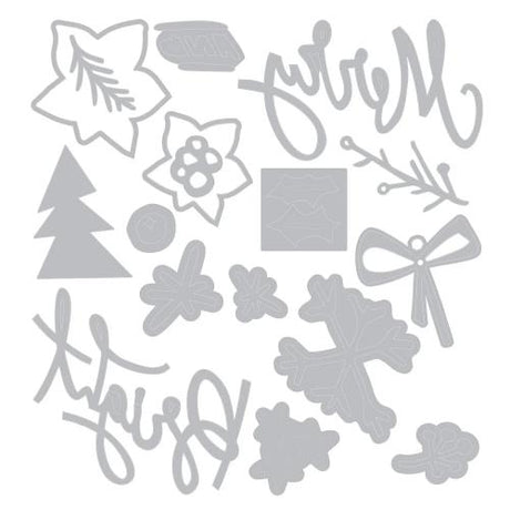 Sizzix 2D Texture Fades w/ Thinlits Die Vault Side-Order Merry + Bright by Tim Holtz (667248)