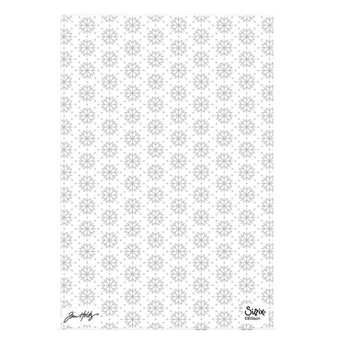 Sizzix 2D Texture Fades w/ A5 Embossing Folder Vault Snowflakes #3 by Tim Holtz (667251)