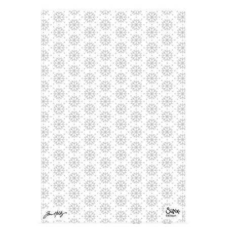 Sizzix 2D Texture Fades w/ A5 Embossing Folder Vault Snowflakes #3 by Tim Holtz (667251)