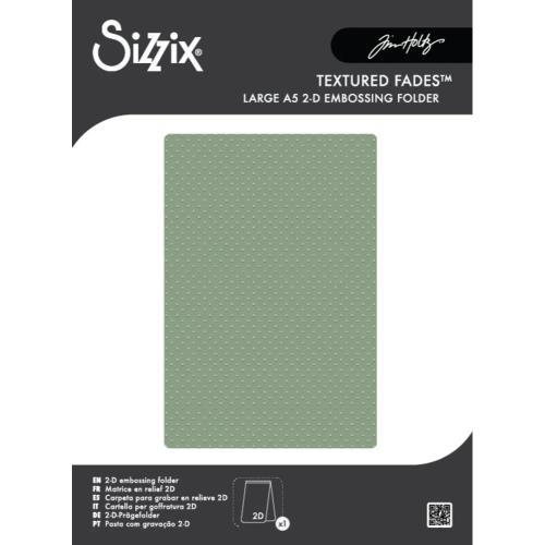 Sizzix 2D Texture Fades w/ A5 Embossing Folder Vault Dots by Tim Holtz (667253)
