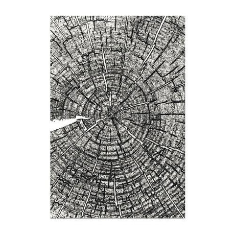 Sizzix 3D Embossing Folder A5 Tree Rings by Tim Holtz (667258)