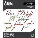 Sizzix Thinlits Die Classic Holiday Handwriting y Tim Holtz (660979)