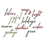 Sizzix Thinlits Die Classic Holiday Handwriting y Tim Holtz (660979)