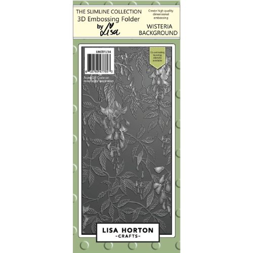 Lisa Horton Wisteria Background Slimline 3D Embossing Folder