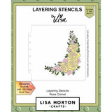 Lisa Horton Crafts Rose Corner 6x6 Layering Stencils