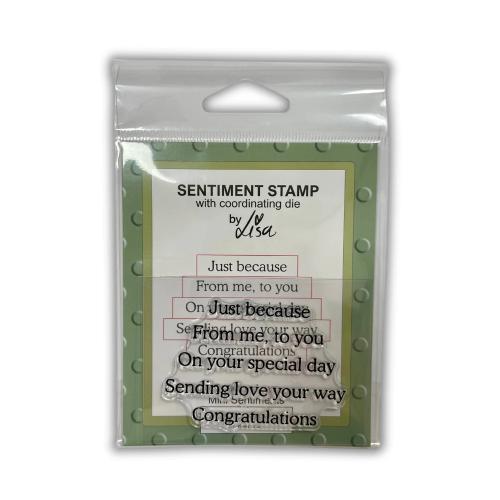 Lisa Horton Crafts Sentiment Stamp and Coordinating Die - Just Because