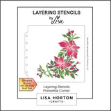 Lisa Horton Crafts Poinsettia Corner 6x6 Layering Stencils¬†