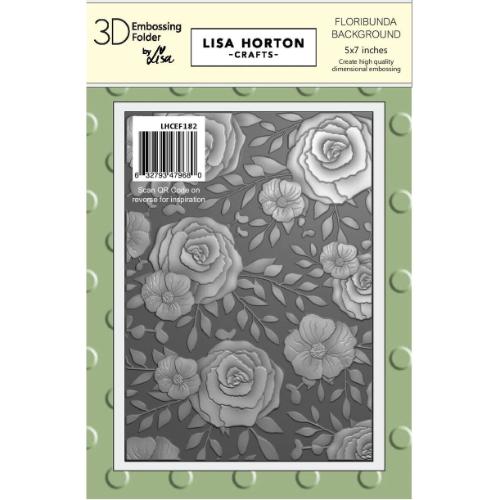 Lisa Horton Crafts Floribunda Background 5x7 3D Embossing Folder