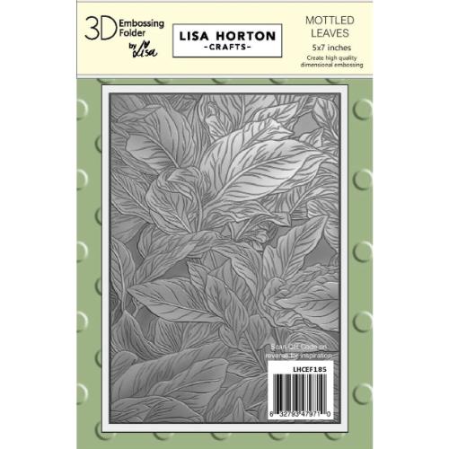 Lisa Horton Crafts Mottled Leaves 5x7 3D Embossing Folder