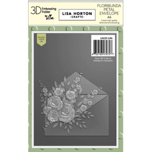 Lisa Horton Crafts Floribunda Petal Envelope A6 3D Embossing Folder & Die