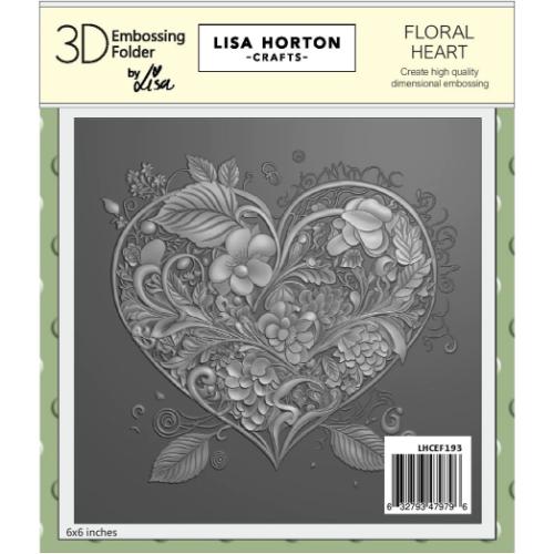 Lisa Horton Crafts Floral Heart Embossing Folder & Die