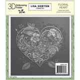 Lisa Horton Crafts Floral Heart Embossing Folder & Die