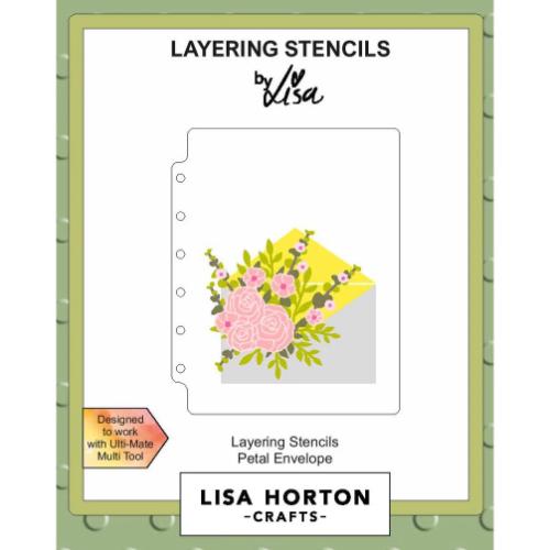 Lisa Horton Crafts Petal Envelope A6 Layering Stencils