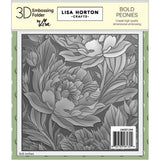 Lisa Horton Crafts Bold Peonies 6x6 3D Embossing Folder¬†