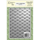 Lisa Horton Crafts 3D Embossing Folder 5"x7" Scalloped Circles