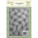 Lisa Horton Crafts 3D Embossing Folder 5"x7" Tangled Twine