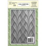 Lisa Horton Crafts 3D Embossing Folder 5"x7" Layered Leaves